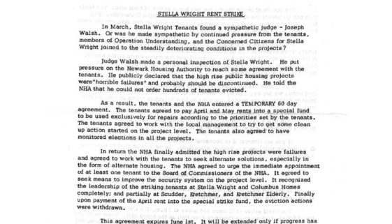 thumbnail of Operation Understanding Newsletter on Stella Wright Rent Strike (June 1973)