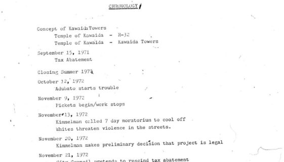 Thumbnail- Temple of Kawaida- Chronology of Kawaida Towers (1973)
