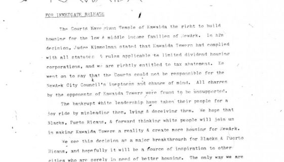 Thumbnail- Temple of Kawaida Press Release (1972)