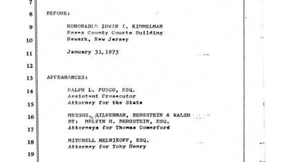 Transcript of Court Proceedings Against Toby Henry and Tom Comerford (Jan 31, 1973) thumbnail of Transcript of Court Proceedings Against Toby Henry and Tom Comerford (Jan 31, 1973)