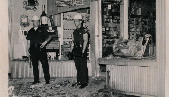 Newark Police Guard a Looted Liquor Store Newark Police Guard a Looted Liquor Store
