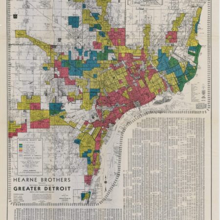 Redlined Map of Detroit (1939)