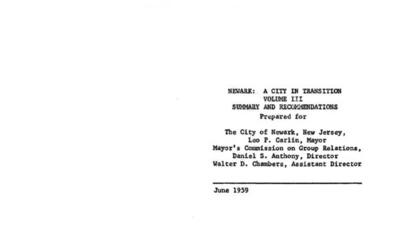 thumbnail of Newark- A City in Transition (Volume 3- Summary and Recommendations)