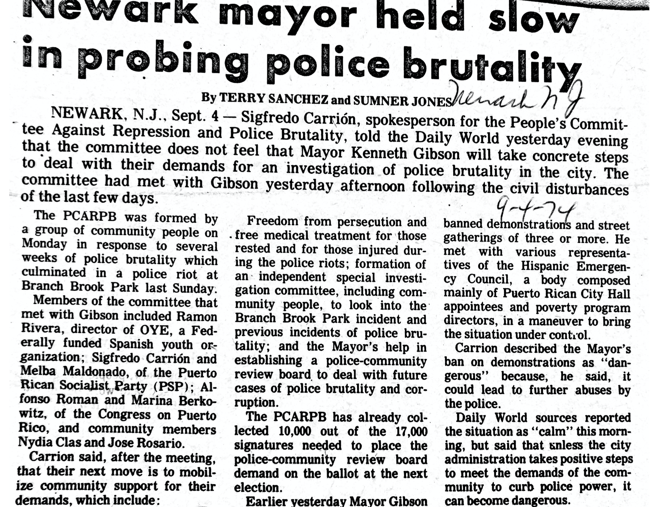 Article on PCAPBR (1974)