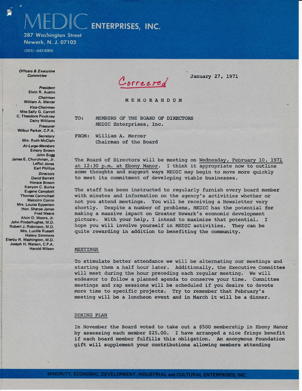 MEDIC Memo (1971)