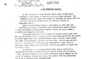 Temple of Kawaida Press Release (March 20, 1973)