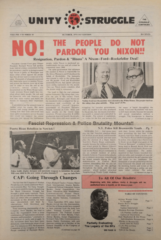 Unity and Struggle (Oct. 1974)